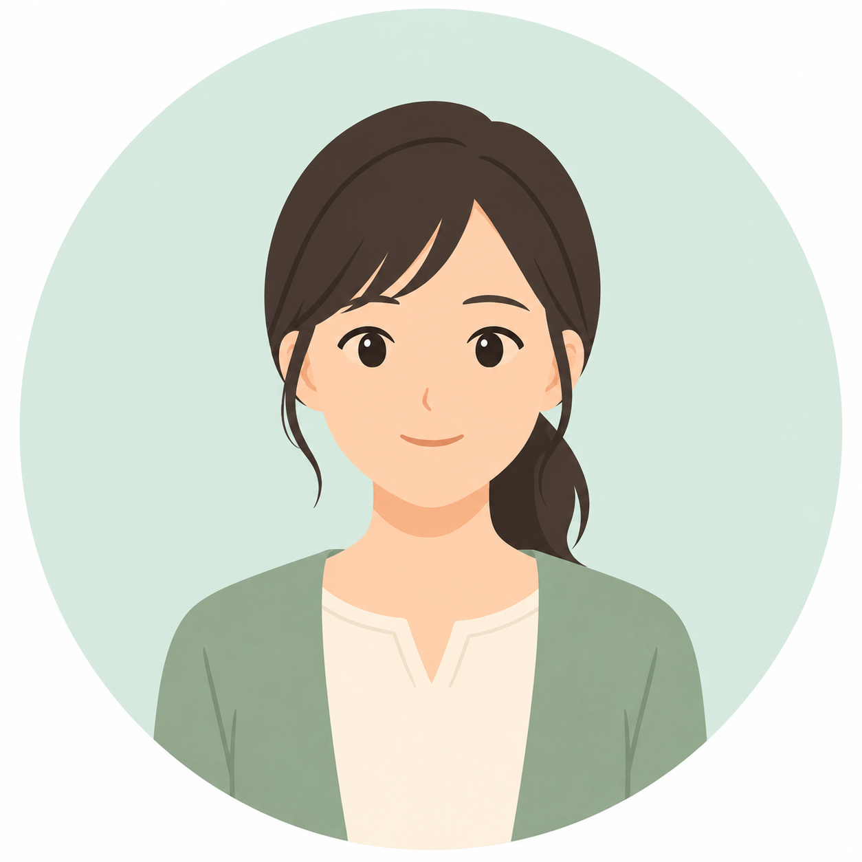 放課後等デイサービスの記録や計画書作成を表す女性スタッフのアイコン
