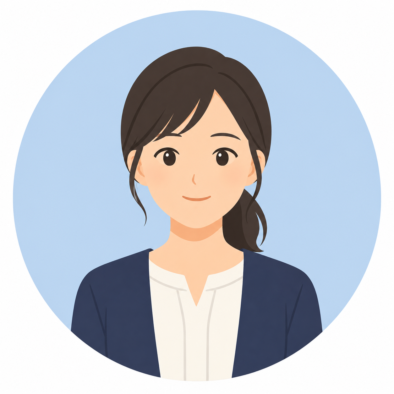 グループホームの記録業務を表す女性スタッフのアイコン