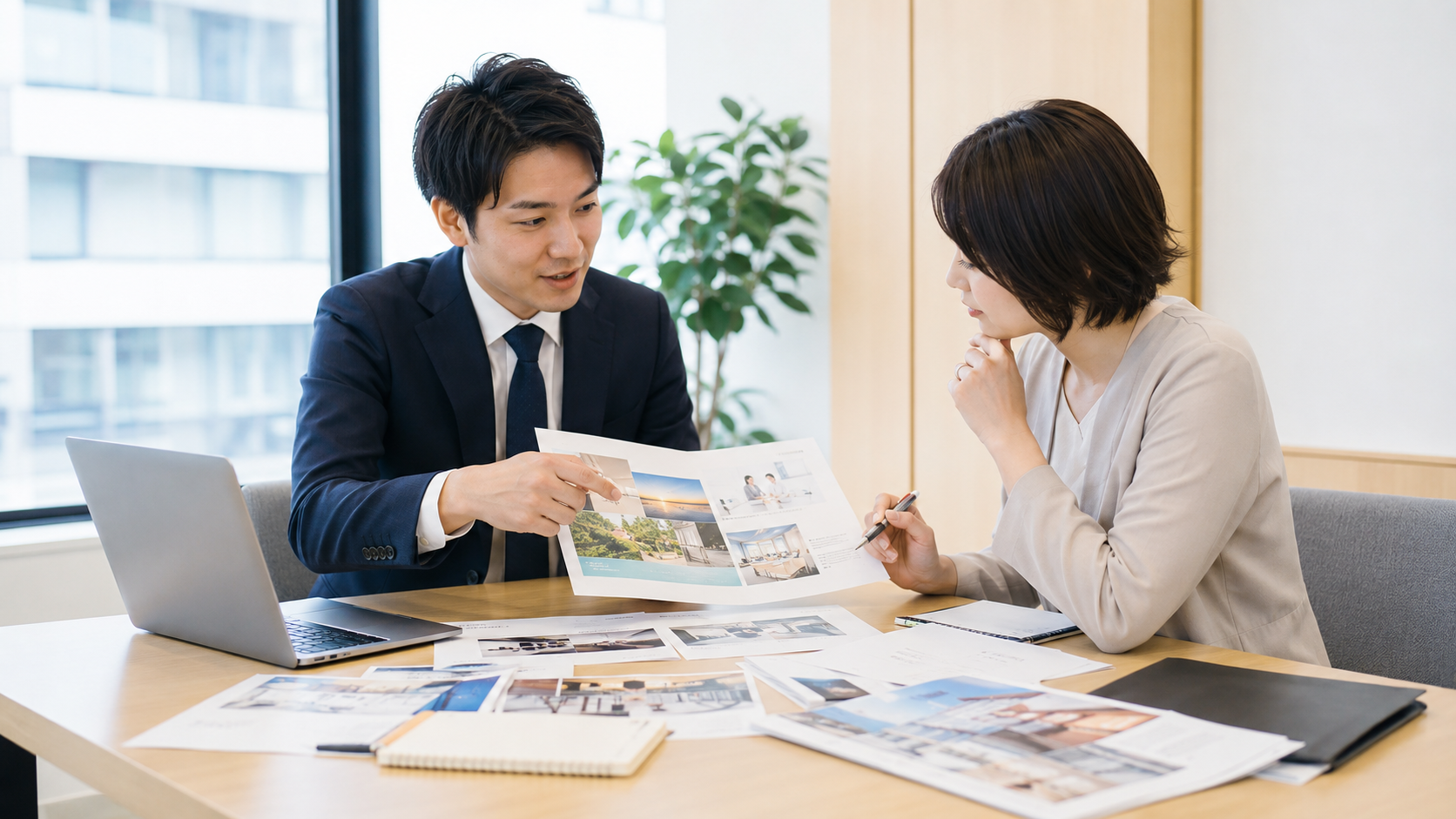 ページ制作に必要な原稿や画像を共有しているイメージ